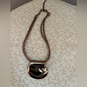 Chico’s Gold and Brown Braided Necklace